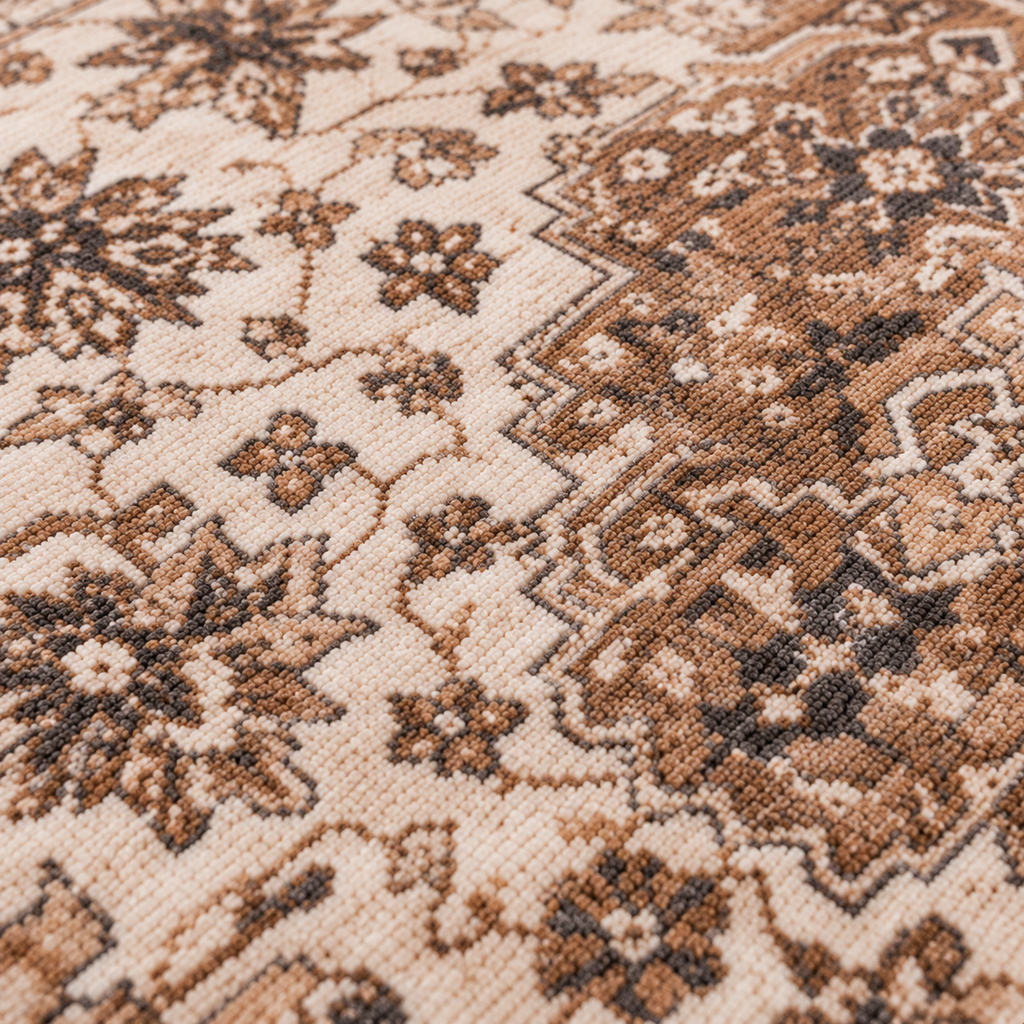 Tapis salon – marron graphique | SENA
