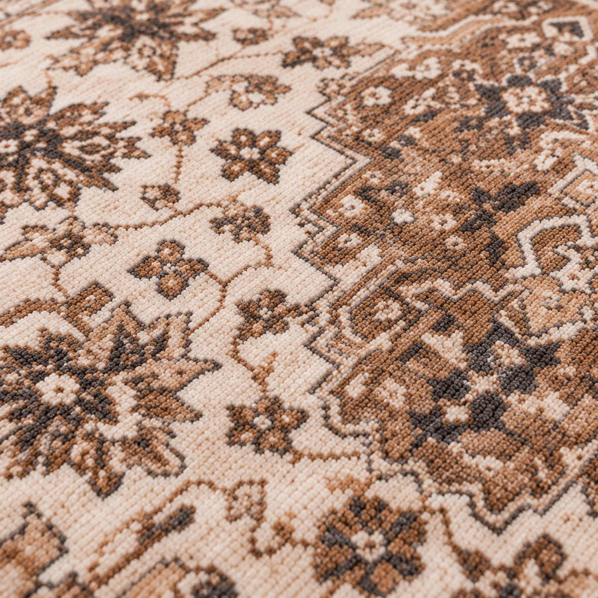 Tapis salon – marron graphique | SENA