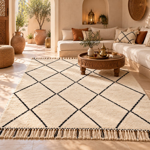 Tapis salon – Berbère écru | MAYA