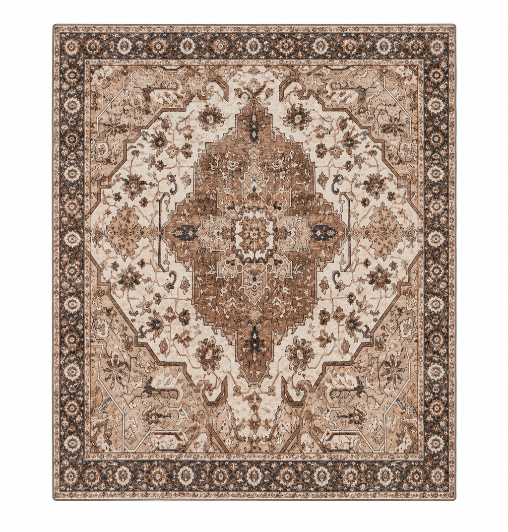 Tapis salon – marron graphique | SENA
