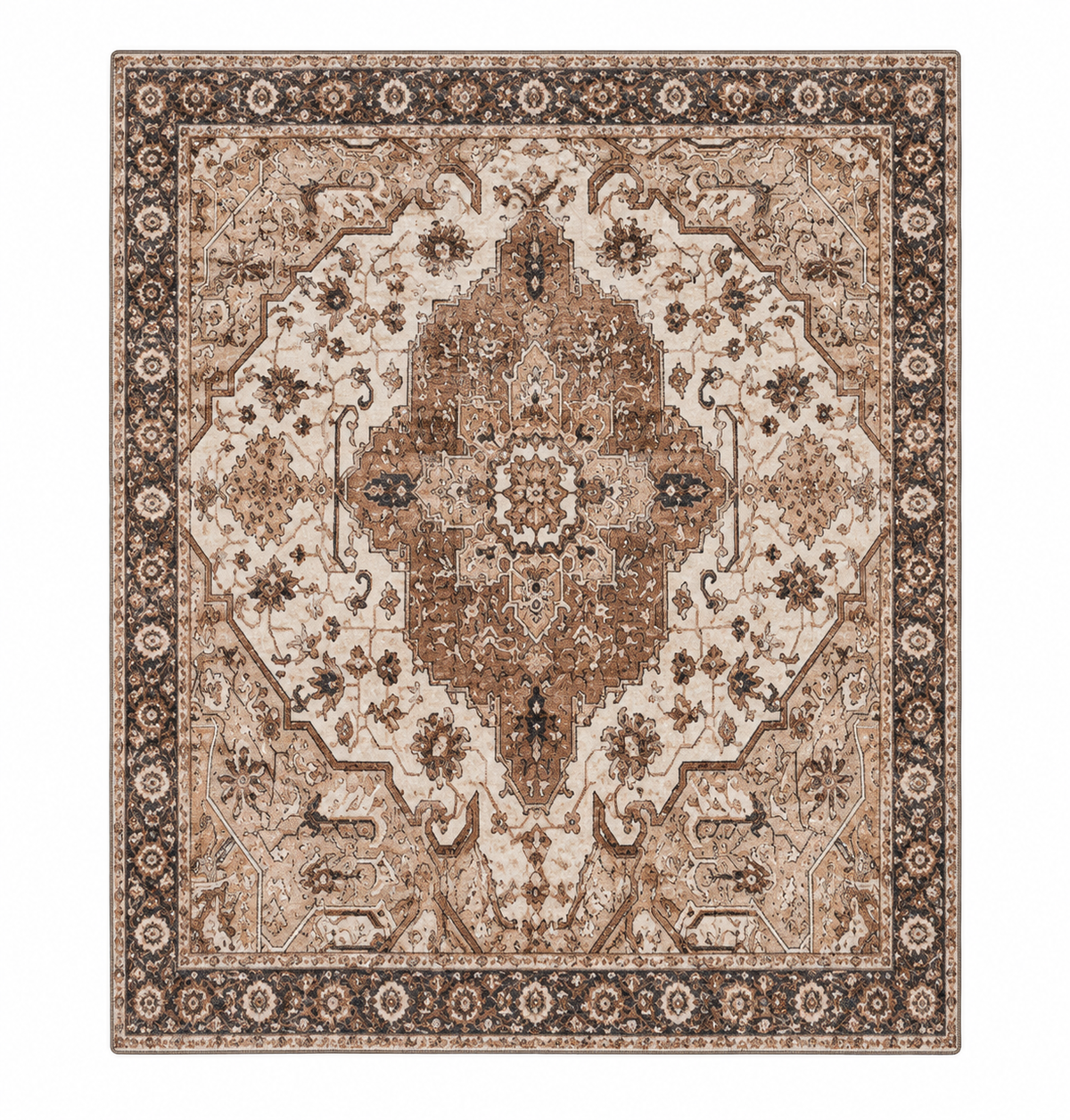 Tapis salon – marron graphique | SENA
